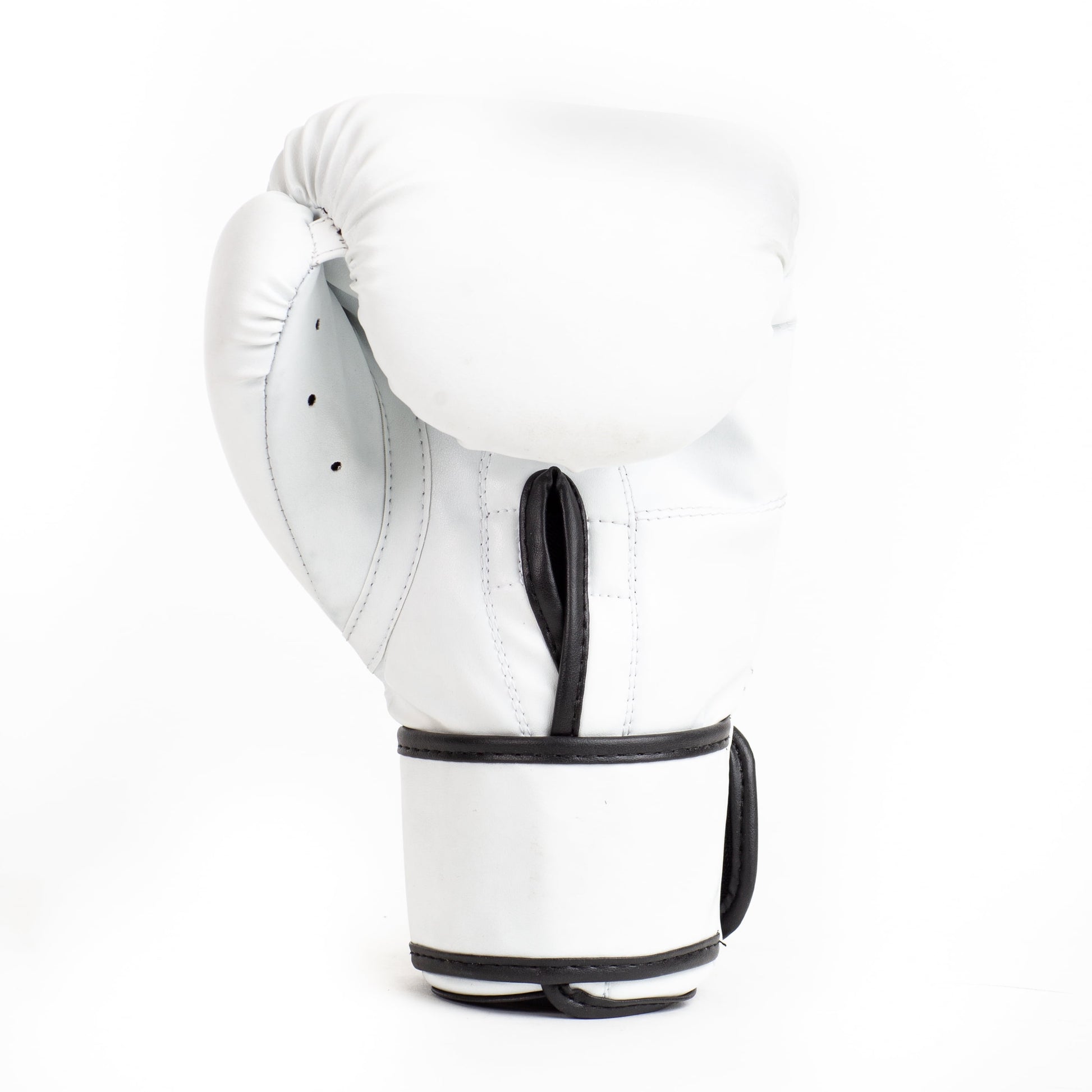 Synthetic Leather Core Training Gloves for Boxing, White, S/M