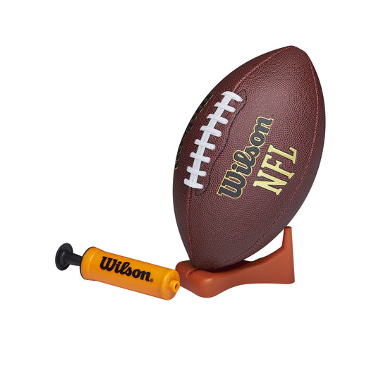 NFL Tailgate Time Football with Pump and Tee, Junior Size