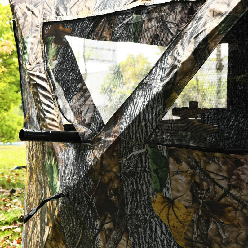 3 Person Portable Pop-Up Ground Hunting Blind with Tie-Downs