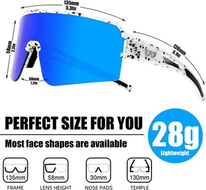 Sports Polarized Sunglasses Men Women Youth Baseball Sunglasses for Kids UV400 Protection Cycling Softball