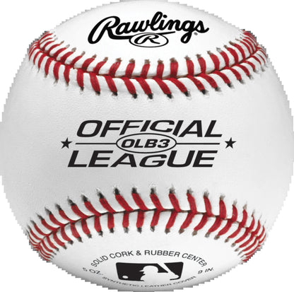 (6 Pack)  OLB3 Official League Recreational Use Baseball, Single Ball